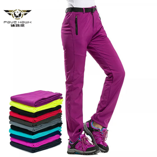 Women's Winter Warm Cargo Stretch Pants Casual Fleece Snow Pants Waterproof Soft Shell Long  S-3XL