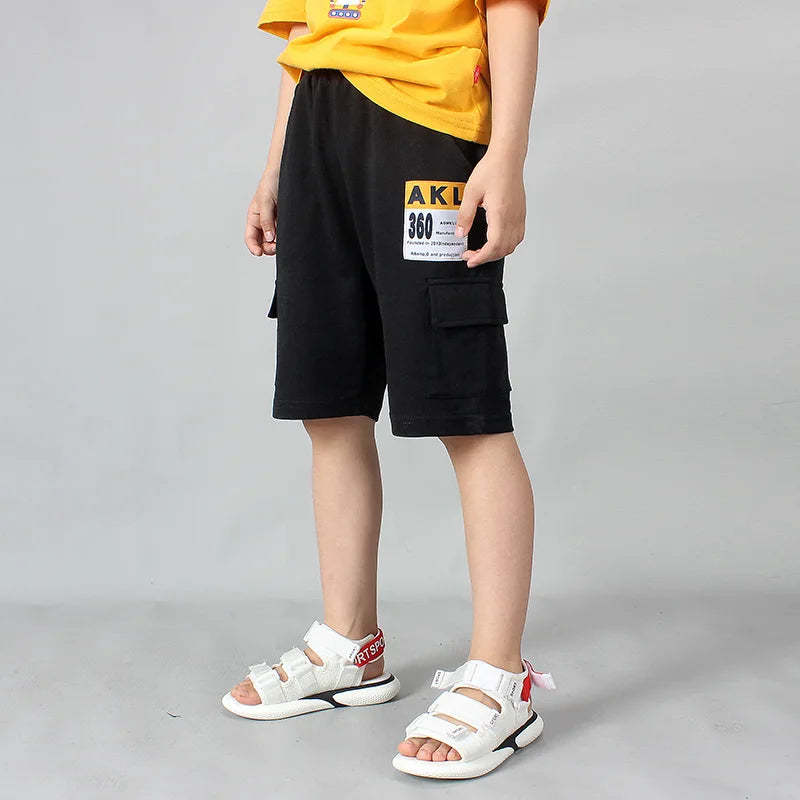 2025 Kids’ Knitted Summer Shorts – Zipper Pocket Casual Sports Shorts for Boys (Ages 3-14)