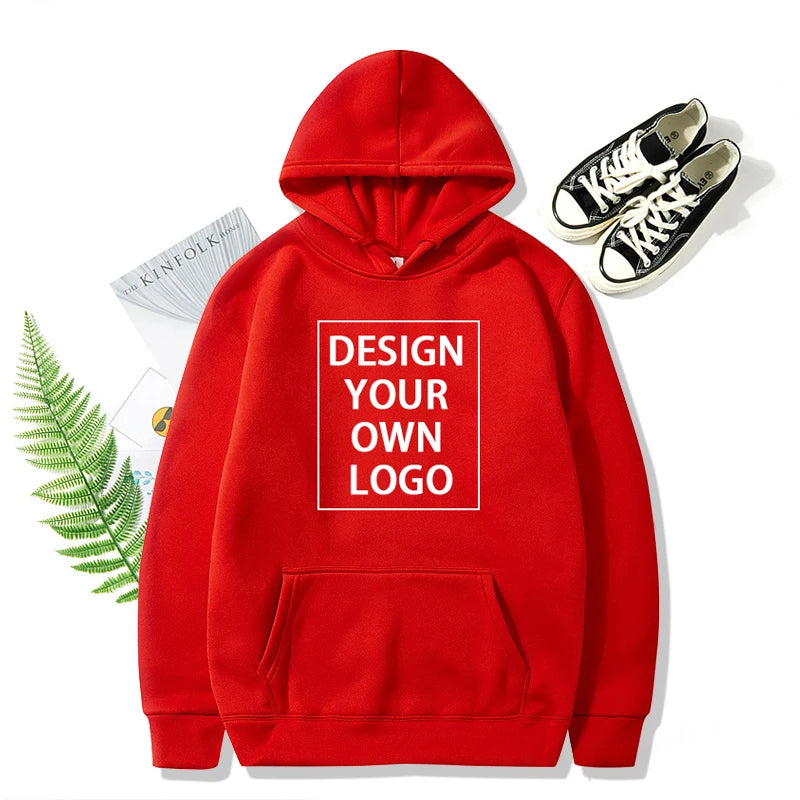 Customize Hoodies Men Women Casual Hoody Own Design LOGO Pullover DIY Picture Text Sweatshirt Clothing Loose Trend New Top Wear