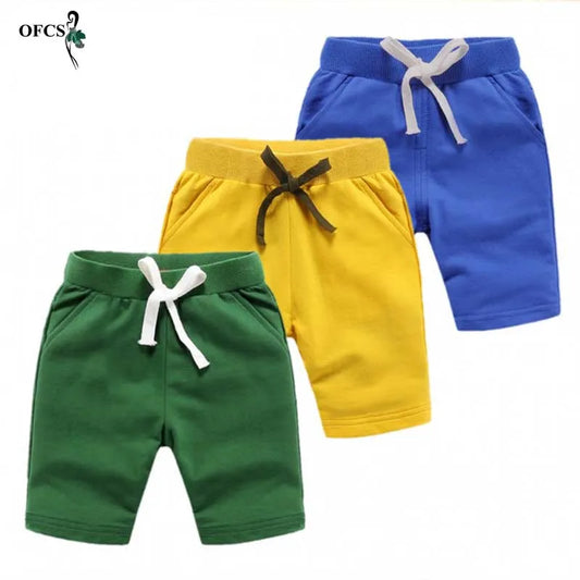 Hot Sale Baby Clothing Boys High Quality Colorful Shorts Summer Fashion Cotton Trousers Kids Solid Beach Shorts Children's Pants