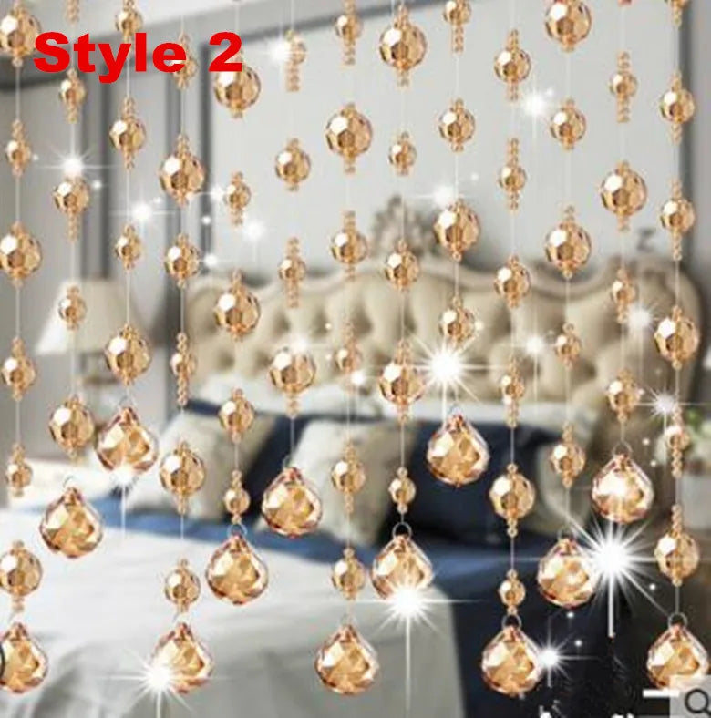 Crystal Bead Curtain – Feng Shui Decorative Partition for Living Room & Hallway