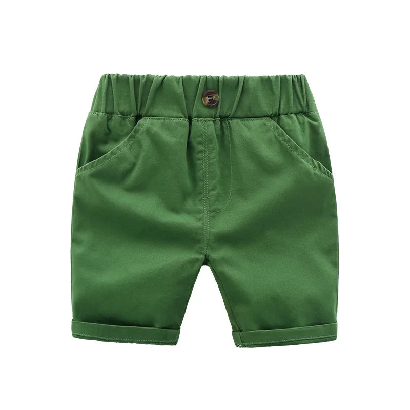 DE PEACH New Toddler Kids Casual Pants For Boys Shorts Summer Cotton Children