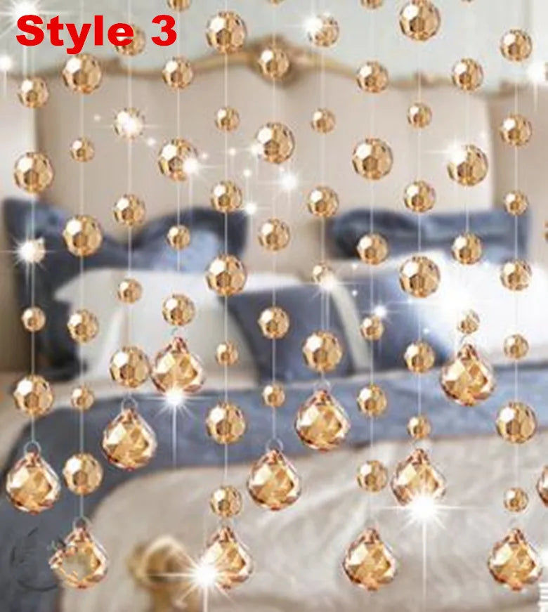 Crystal Bead Curtain – Feng Shui Decorative Partition for Living Room & Hallway