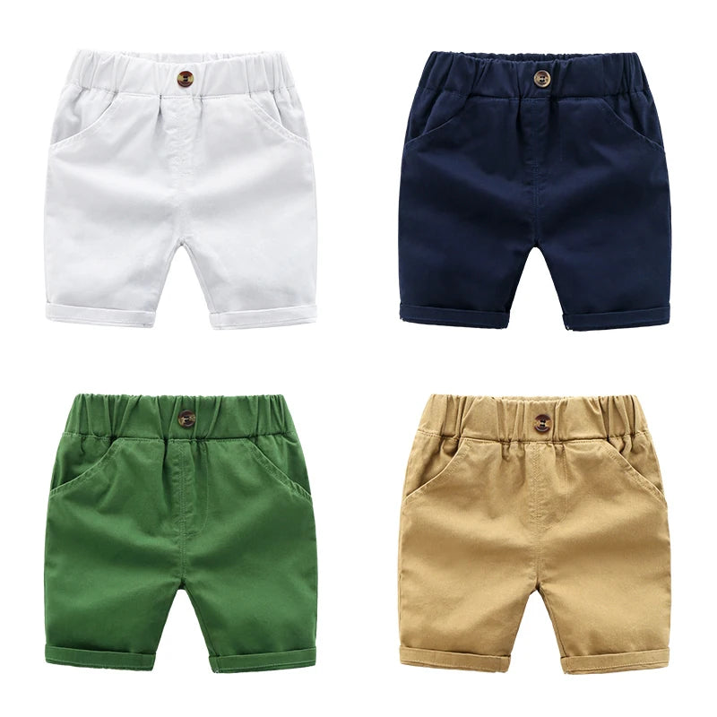 DE PEACH New Toddler Kids Casual Pants For Boys Shorts Summer Cotton Children