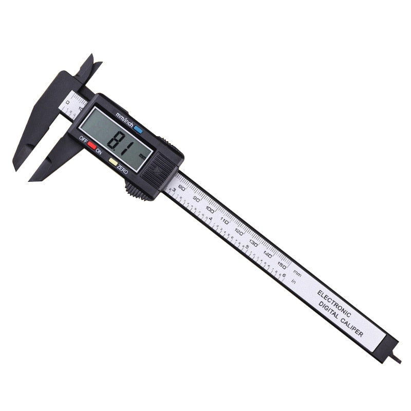 VVOSAI 6inch LCD Digital 150mm Electronic Carbon Fiber Vernier Caliper Gauge Micrometer