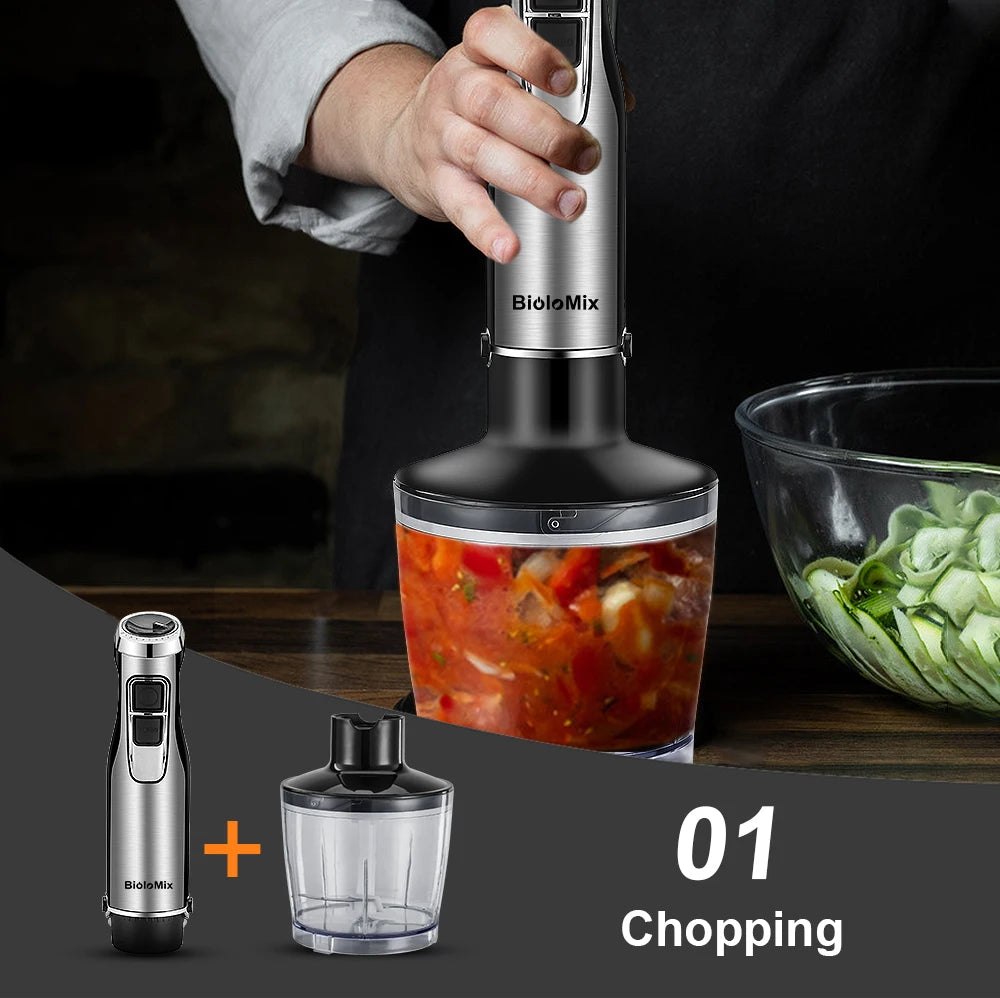 BioloMix 4-in-1 1200W Immersion Blender – Stick Hand Mixer with Chopper — view 3 of home & kitchen
