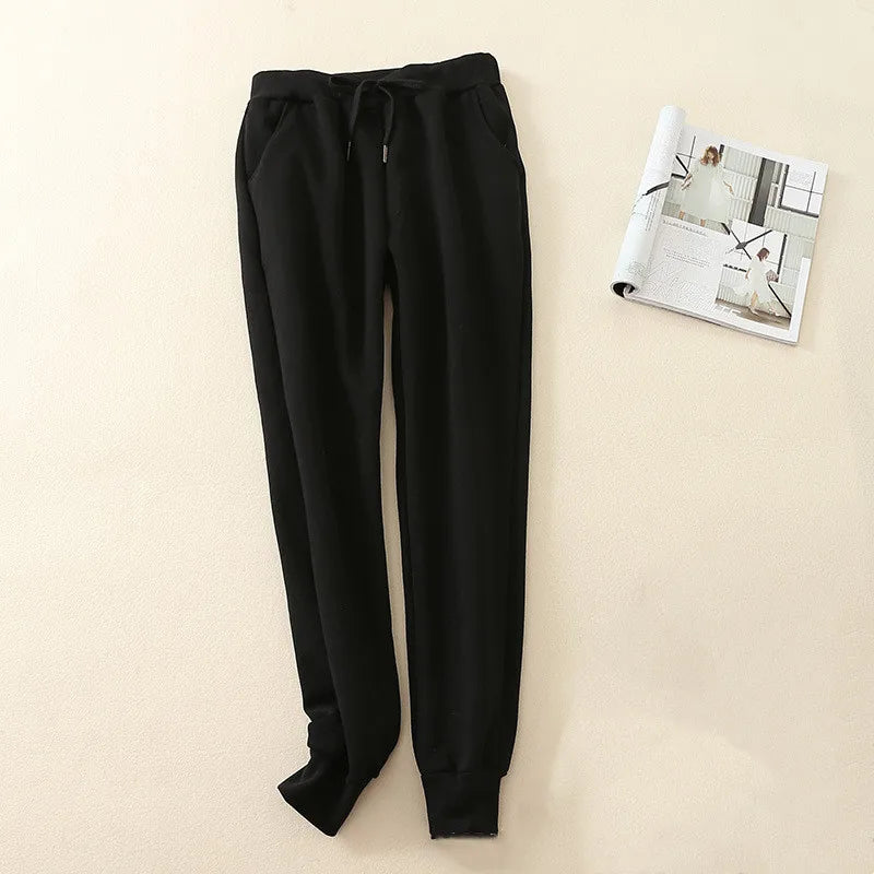 Winter Thick Fleece Women Sport Pant Loose Warm Sweatpant Running Jogger Fitness Gym Workout Casual Pant Trouser Sportswear