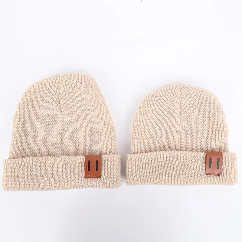 Knitted wool pullover hat for adults and children