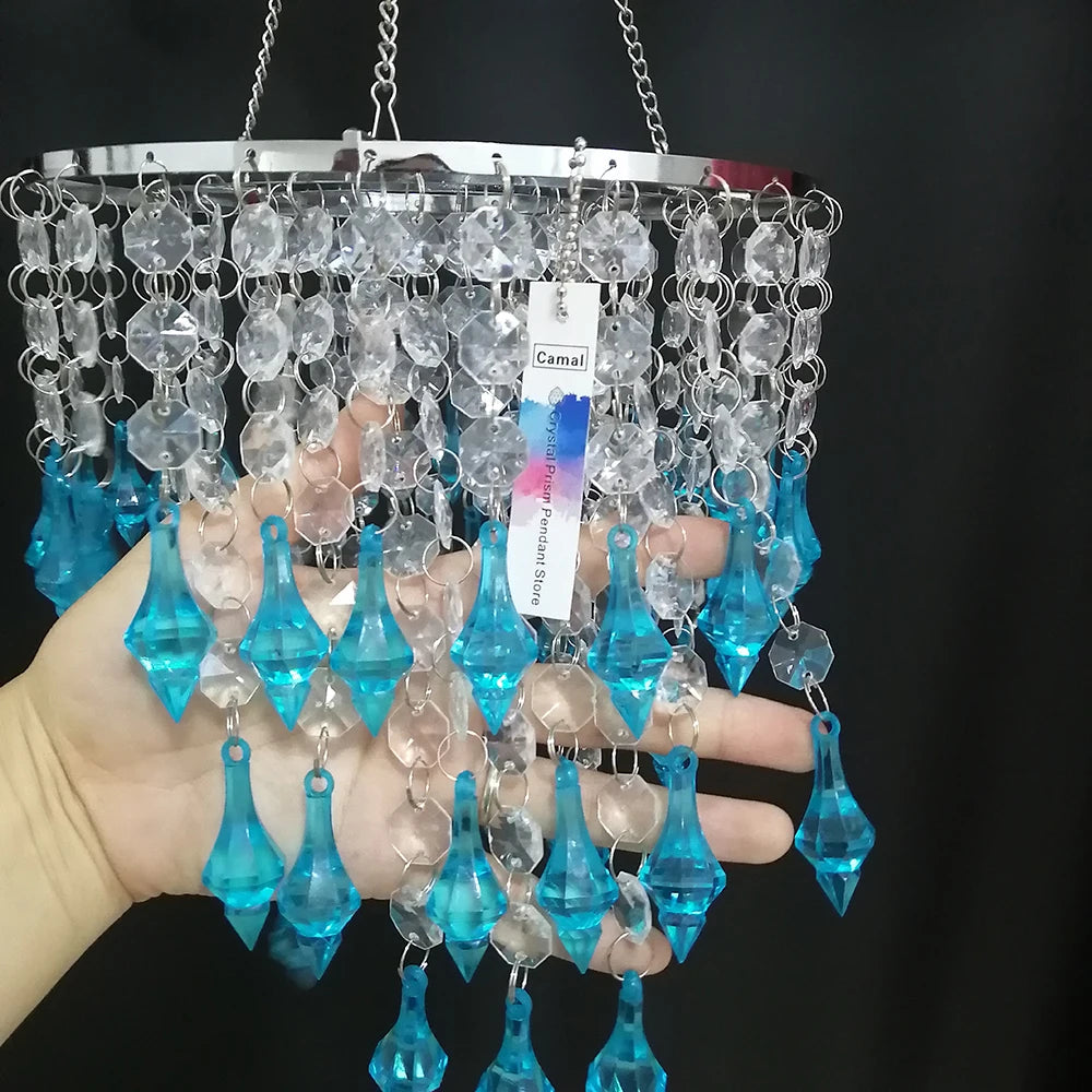 Home Decor Hanging Diamond Drop Crystal Beads — 10 Pcs Acrylic Chandelier DIY Wedding Pendants — view 3 of home decor