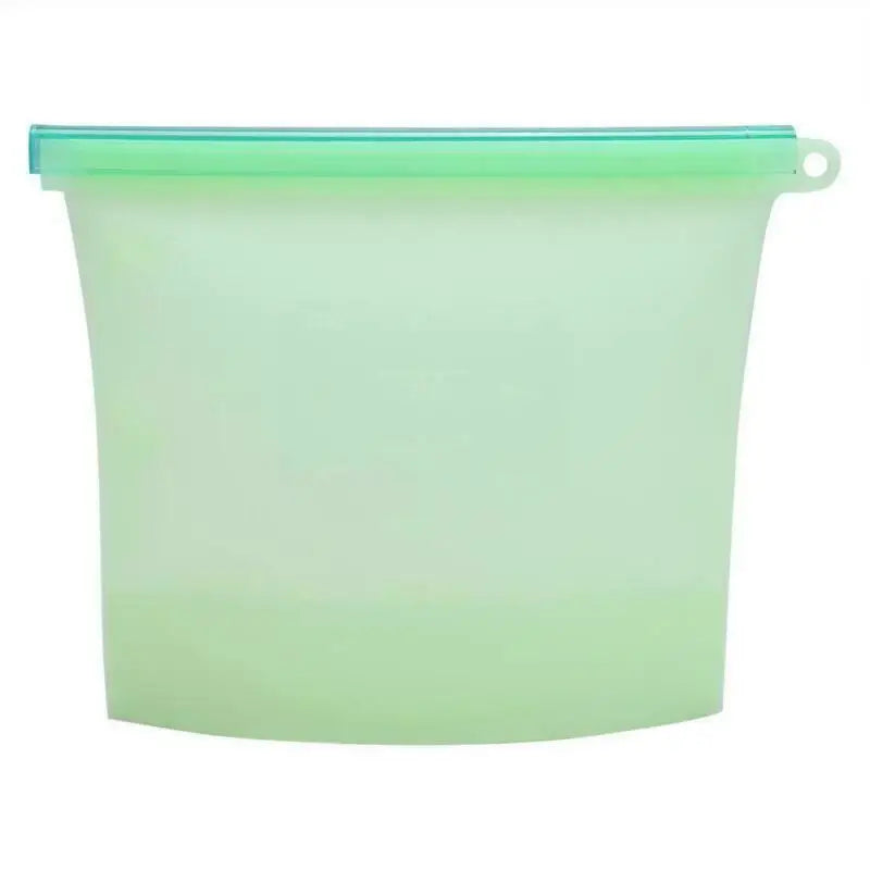 Art lalic 1000ml Reusable Silicone Food Storage Bag – Airtight Leakproof Zip Seal Freezer & Lunch Bag (4 Colors)