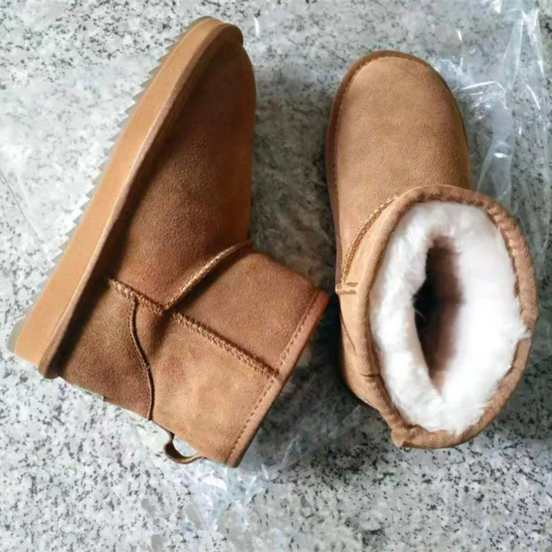 Premium Snow Boots for Women — Waterproof Genuine Cowhide Leather Australian Style — view 2 of boots