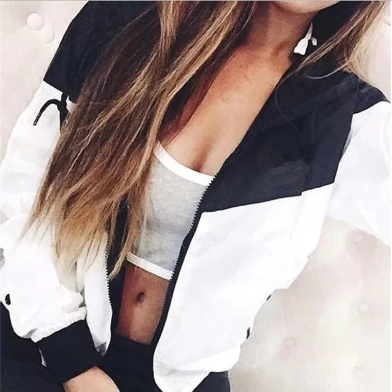 Plus-Size Women’s Hooded Sport Jacket — Lightweight Long-Sleeve Skin Suit Coat — view 7 of sports & fitness