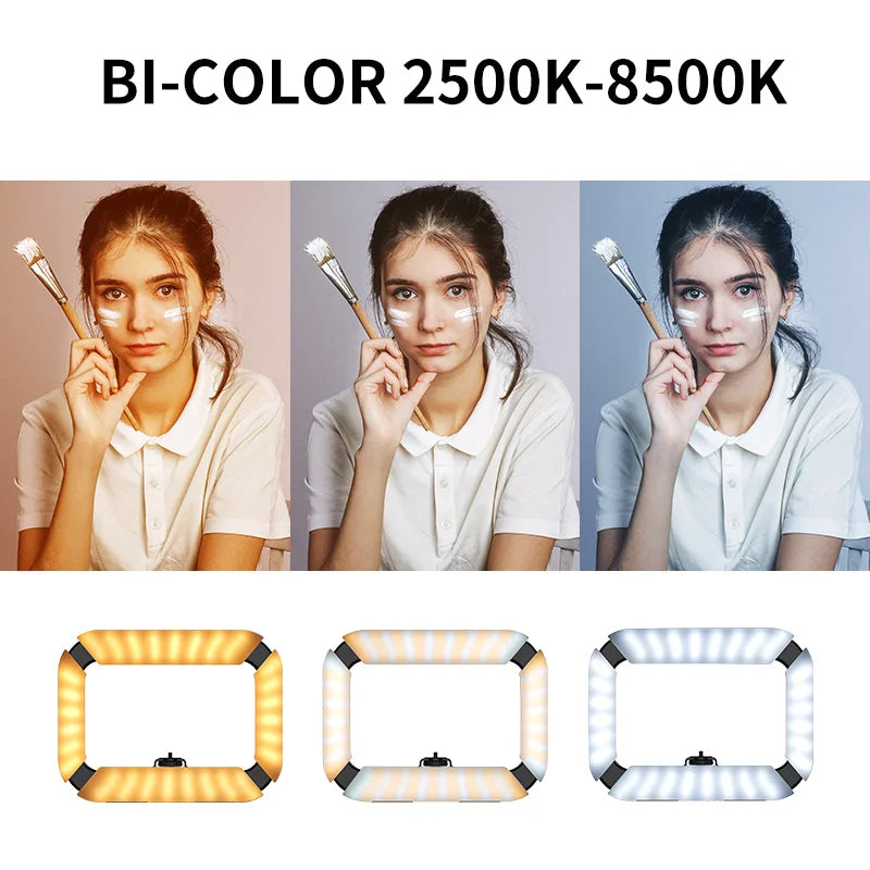 U-200 Bi-Color Ring Light – LED Video Light with Phone Clip & Cold Shoe for Live Streaming — view 3 of shoes & footwear