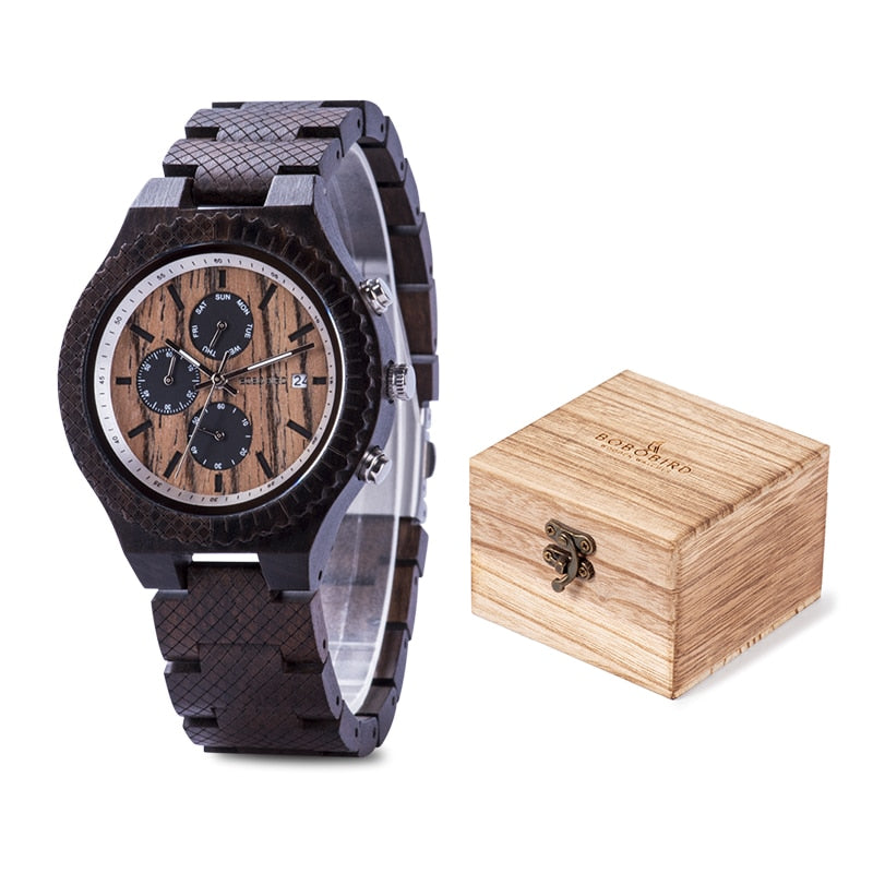 BOBOBIRD Rosewood Wood Watch Men