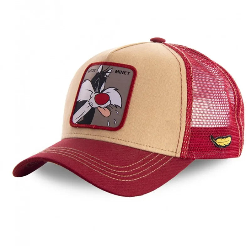Anime Cartoon Baseball Cap — High-Quality Patch Trucker Hat Men Women Fandom Collectible