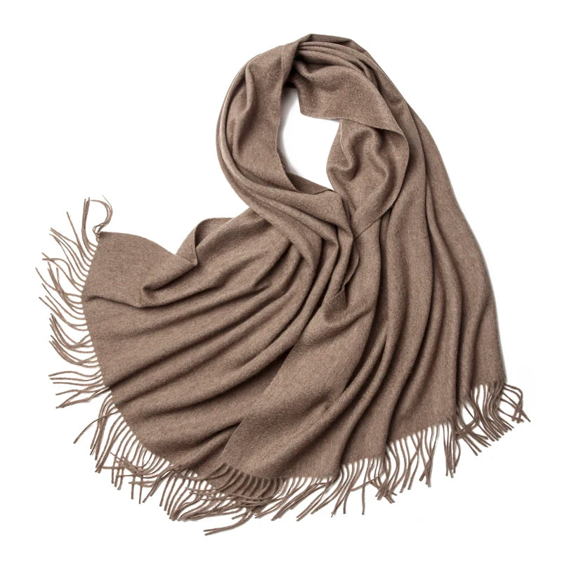 Pashmina Cape Scarf Stripe — Cashmere Shawl Poncho Statement Wrap, Autumn Editorial Piece — view 10 of scarves & wraps