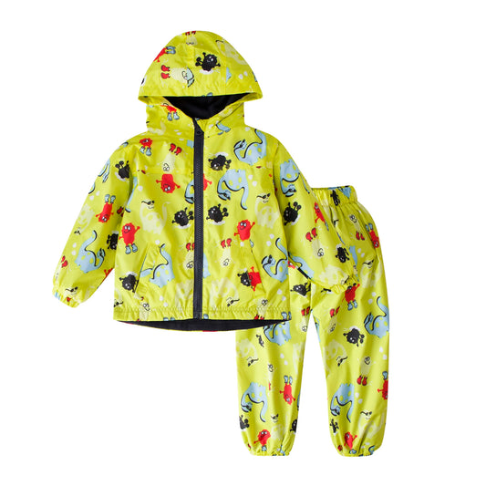 1-6 Years Kids’ Raincoat Jacket & Pants Set – Autumn Outfit for Boys & Girls