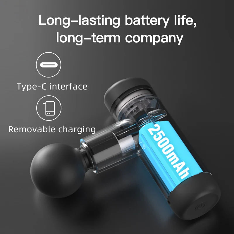 Booster Mini X Mini Massage Gun – Portable Percussion Back & Neck Massager — view 3 of sports & fitness