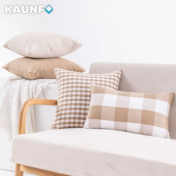 Buffalo Check Plaid Throw Pillow Covers &mdash; Farmhouse Christmas Cotton Linen Cushion Case — view 1 of cushion covers & pillow cases