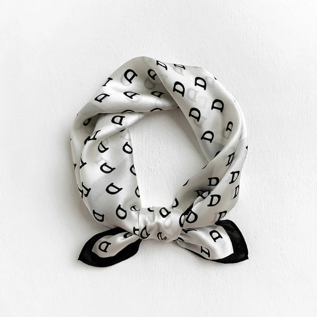 Silk Scarf Small Square 2026 Pashmina — 53×53cm Geometric Trending Palette Bandana Hair Scarf