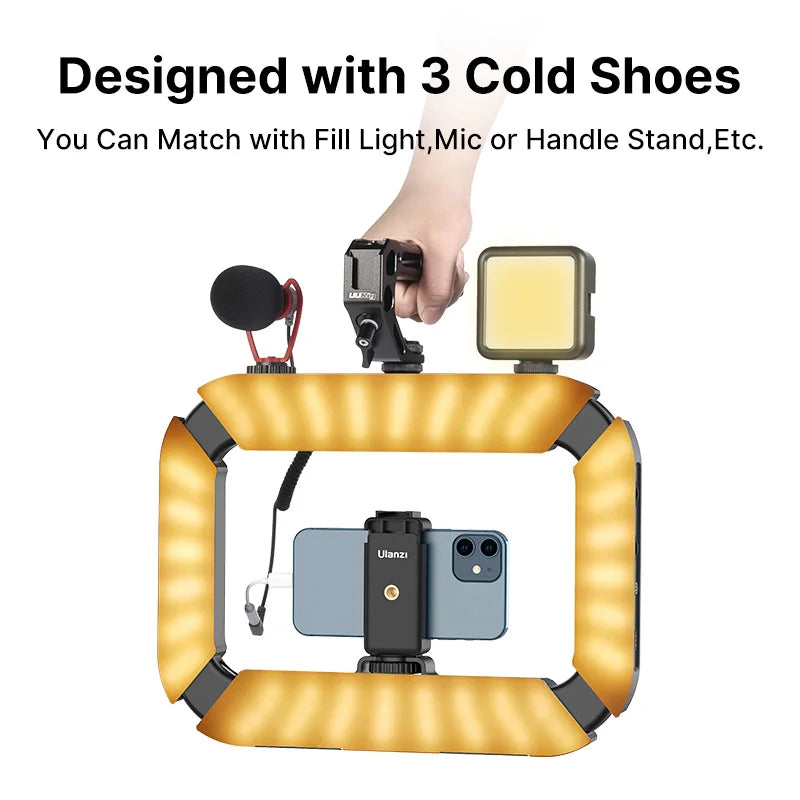 U-200 Bi-Color Ring Light – LED Video Light with Phone Clip & Cold Shoe for Live Streaming — view 1 of shoes & footwear