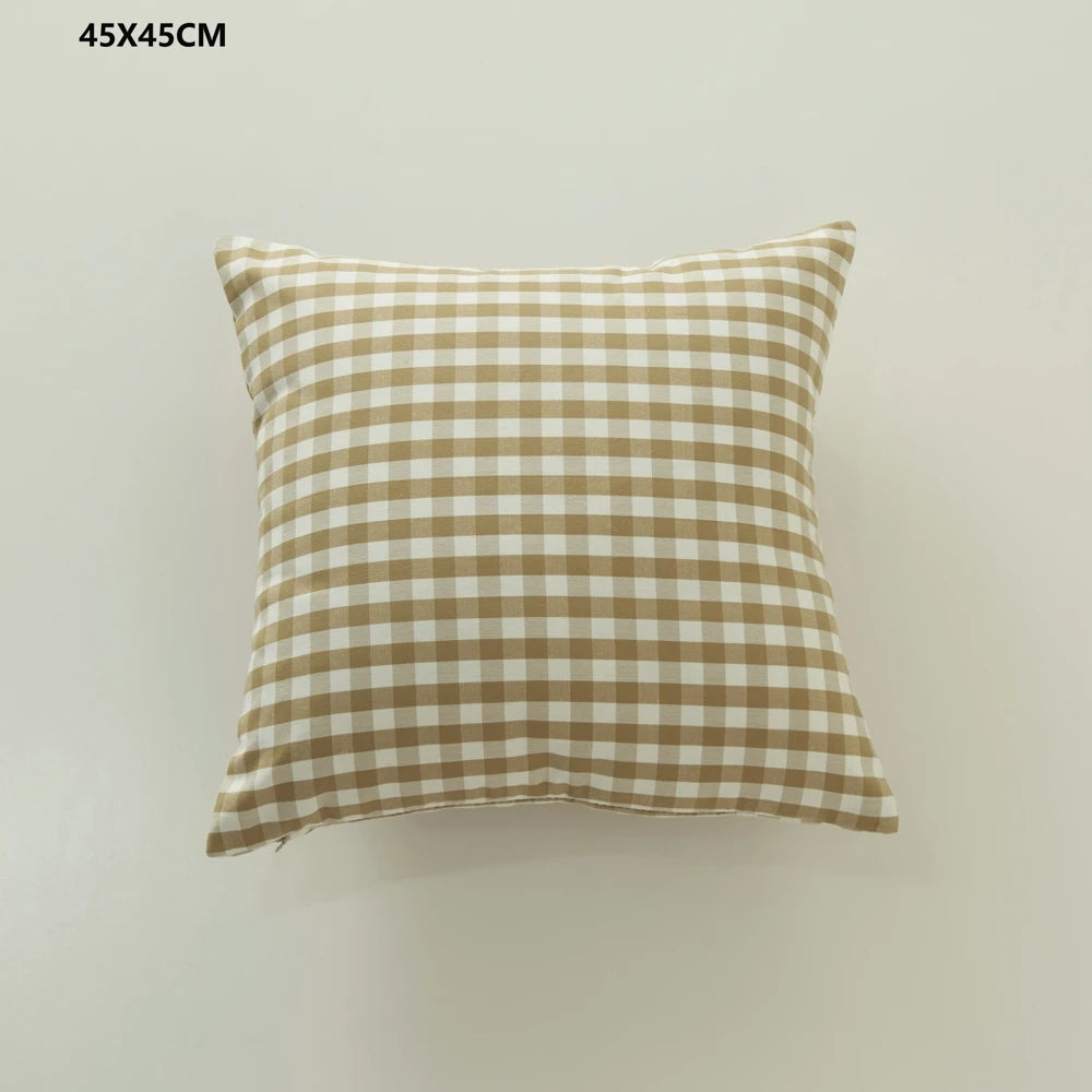 Plaid Sofa Cushion Cover &mdash; 30&times;50 &amp; 45&times;45 cm Multi-Color Stripe Pillowcase