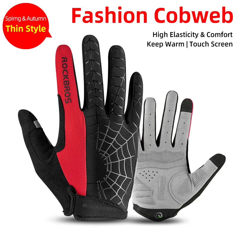 ROCKBROS Cycling Gloves Thermal Winter Full-Finger — Windproof Touchscreen SBR Shockproof Bike Gloves — view 9 of gloves