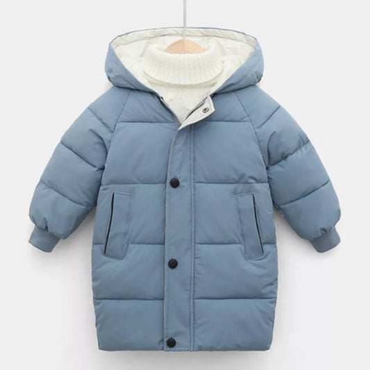 Kids Coats Baby Boys Jackets Fashion Warm Girls Hooded Snowsuit For 3-10Y Teen Children Thick Long Outerwear Kids Winter Clothes