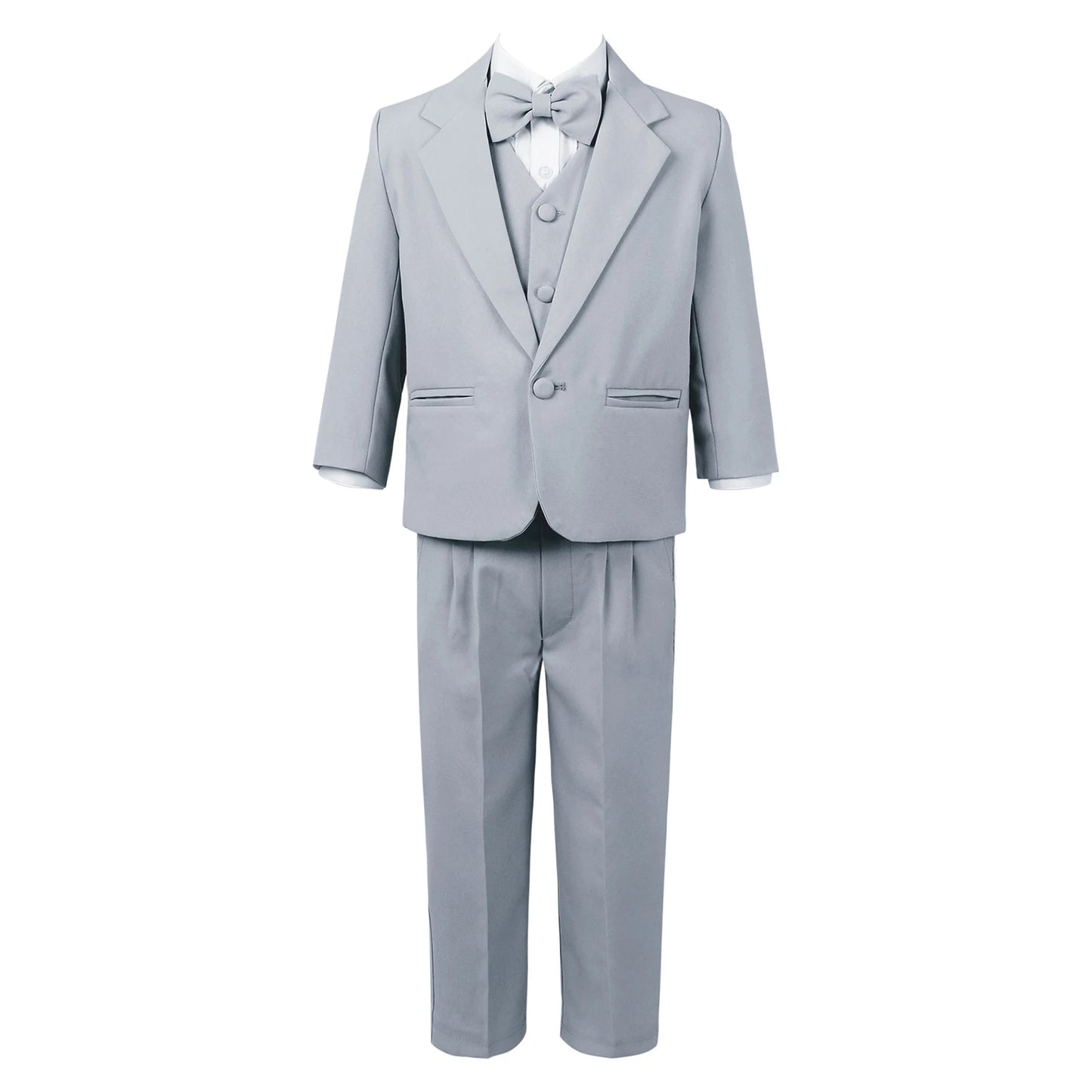 Baby Boys' 5-Piece Gentleman Suit – Formal Blazer, Shirt, Vest, Bow Tie & Pants