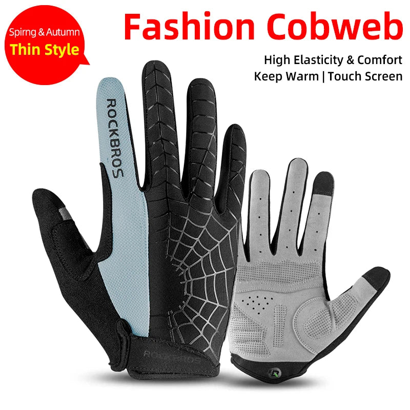 ROCKBROS Cycling Gloves Thermal Winter Full-Finger — Windproof Touchscreen SBR Shockproof Bike Gloves — view 14 of gloves
