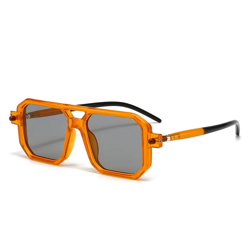 Square Pilot Sunglasses Classic — Vintage Retro Luxury Designer Women Men Hybrid UV400 Shades — view 6 of sunglasses