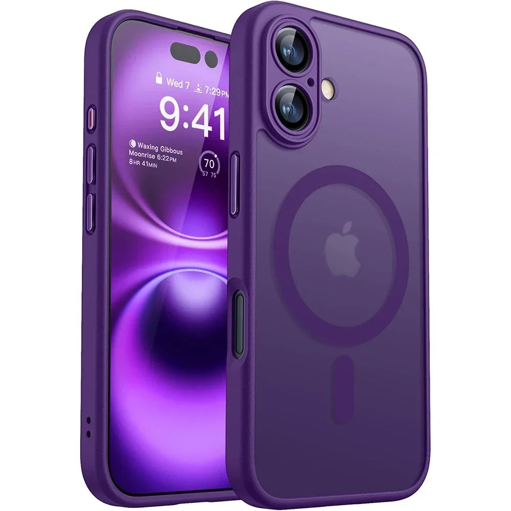 Magnetic Matte Translucent Armor MagSafe Case for iPhone 11–17 Pro Max — view 10 of phone cases
