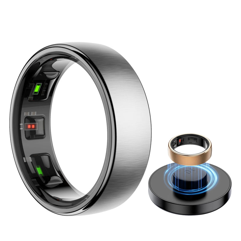 Uhoofit R10 Smart Ring with Charging Dock Men Women Health Sleep Heart Rate