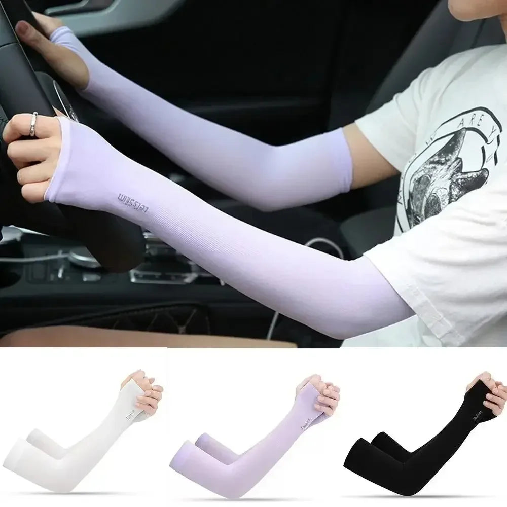 Cooling UV Compression Arm Sleeves — Sun Protection for Cyclists & Golfers — view 3 of braces & support