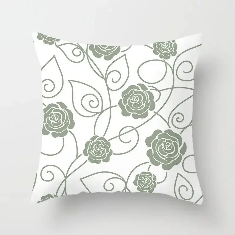 Fresh Green Geometric Cushion Cover &mdash; Polyester Pillowcase for Living Room &amp; Bedroom — view 7 of cushion covers & pillow cases