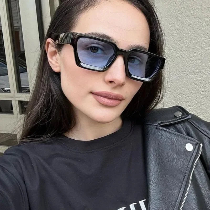 Square Vintage Sunglasses — Unisex UV400 Punk Retro Sun Glasses — view 2 of sunglasses
