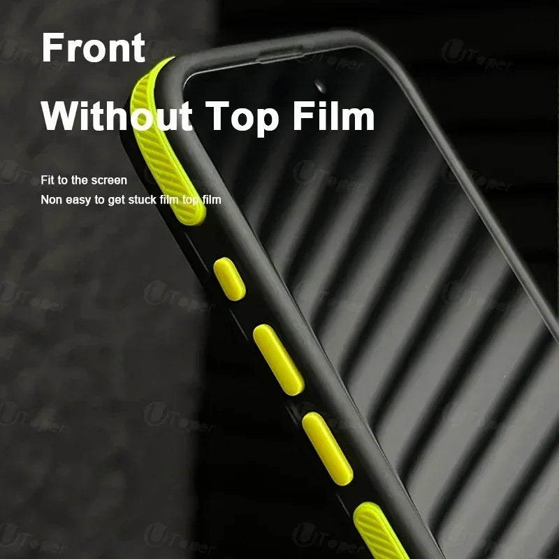 Bicolor Matte MagSafe Translucent Hard Case for iPhone 14–17 Premium — view 4 of phone cases