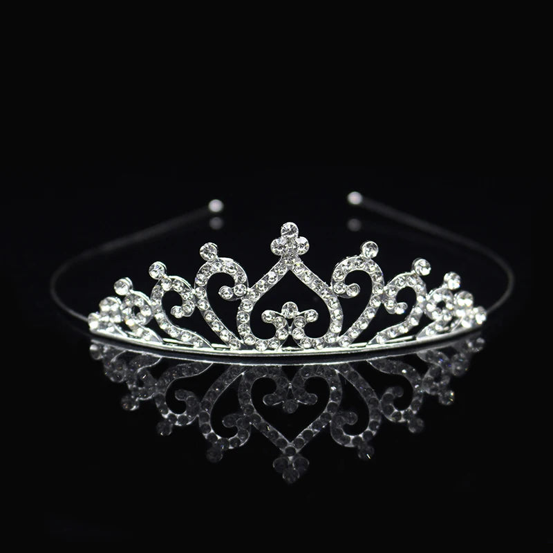 Beautiful Cute Kid Princess Tiaras and Crowns Crystal Headband Bridal Crown Wedding Party Hair Accessories Girls Fashion Jewelry — view 8 of product