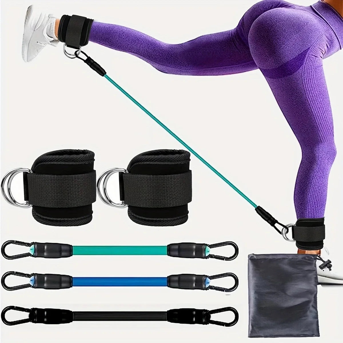 Resistance Bands — Ankle Strap Yoga Set, Elastic Fitness Loop Bands — view 9 of sports & fitness