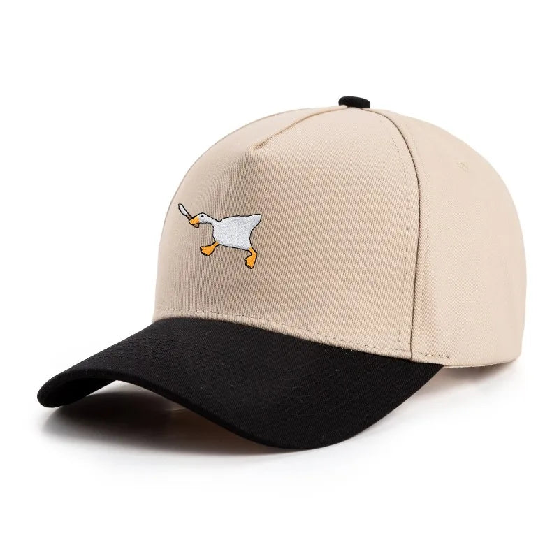 Embroidered Goose Baseball Cap — Quirky City-Style Streetwear Duckbill Casual Fashion Hat — view 9 of hats & caps