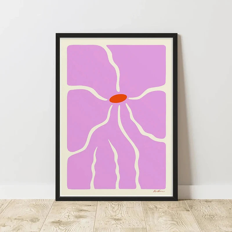 Classic Retro Abstract Art Canvas Poster &mdash; Frameless Print for Home &amp; Room Wall Decor