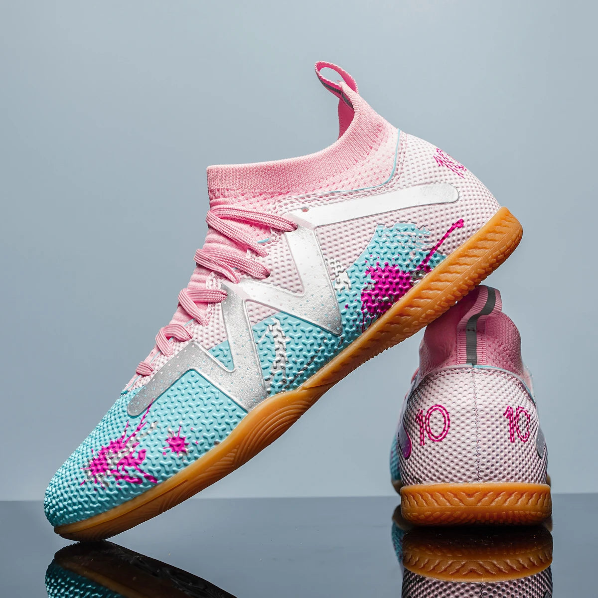 High-Top Indoor Sneakers — Five-a-Side Soccer Slip-Resistant Sport Shoes — view 8 of sneakers