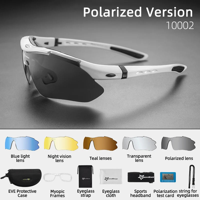 Polarized Sport Cycling Sunglasses — Men's UV400 MTB & Road Bike Glasses — view 12 of sunglasses