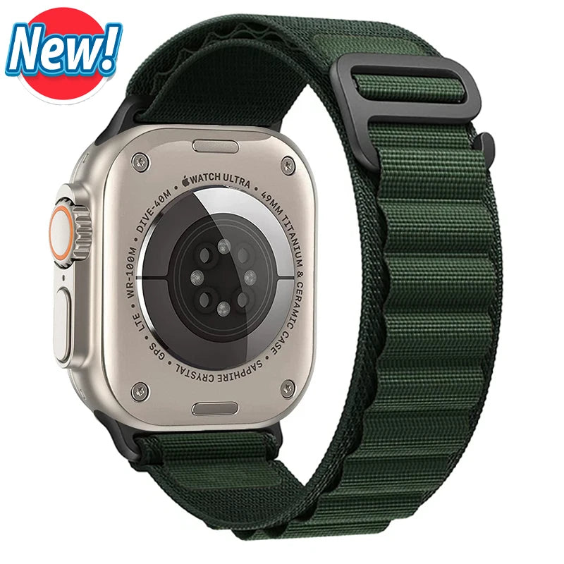 Alpine Loop Strap for Apple Watch Ultra — Nylon Hook Band 42/45/46/49mm