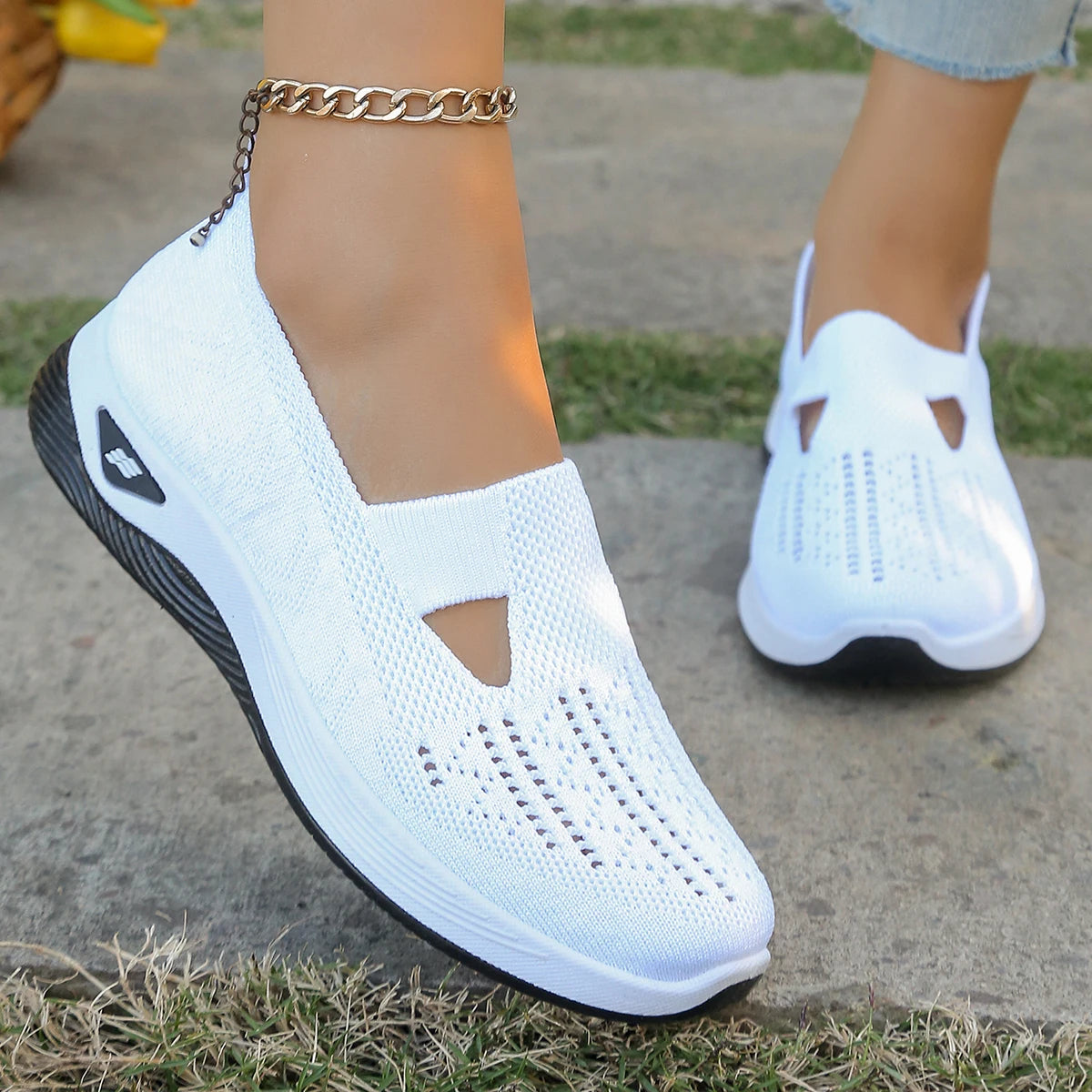 All-Season Women's Casual Sneakers — Lightweight Four-Season Slip-On Flats — view 8 of sneakers