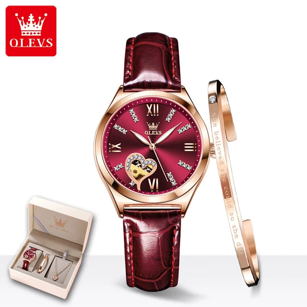 OLEVS 6636 Women's Roman Dial Watch — Luxury Fashion Quartz Wristwatch — view 8 of watches