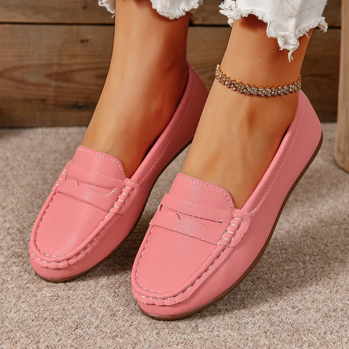 Flats & Ballet — Comfortable Lightweight Loafer Flats, Spring Autumn Shallow Slip-Ons — view 10 of flats & ballet