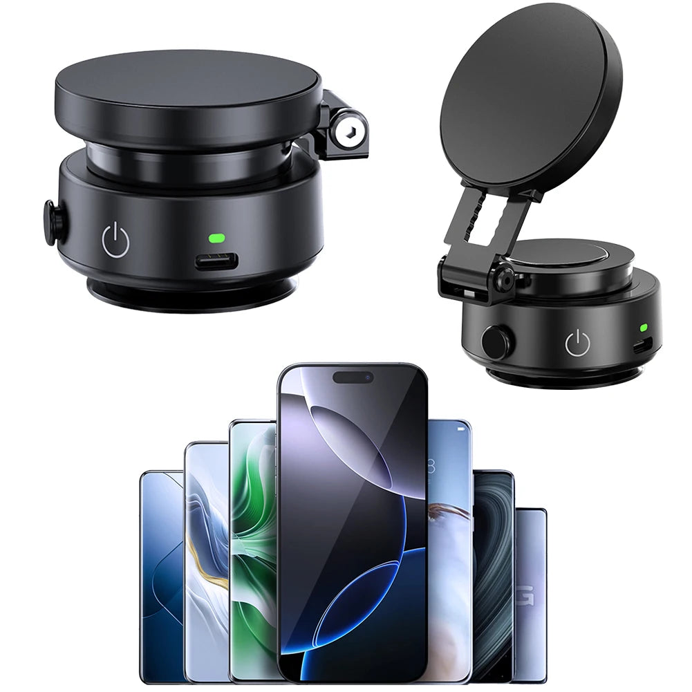 MagSafe Magnetic Vacuum Car Phone Holder – 360° Rotating Foldable Stable Mount for iPhone — view 2 of electronics & gadgets