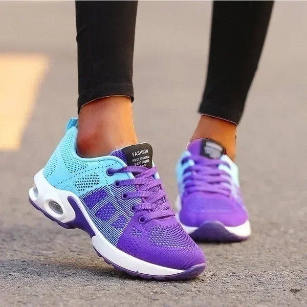 Women's White Tennis Sneakers — 2025 Breathable Casual Walking Trainers — view 8 of sneakers