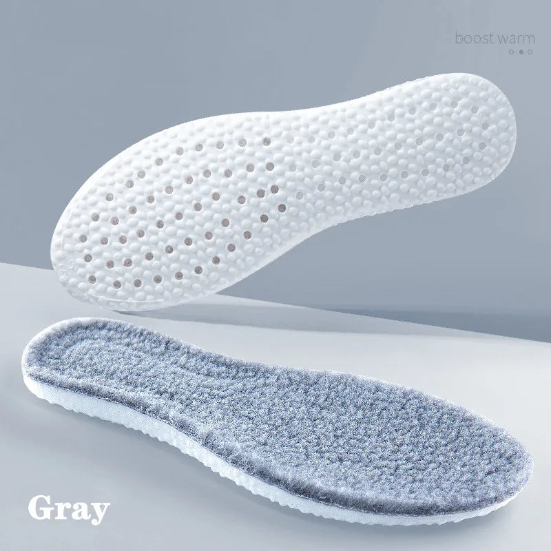 Heated Cashmere Thermal Insoles — Winter Warm Shoe Inserts — view 8 of shoe accessories